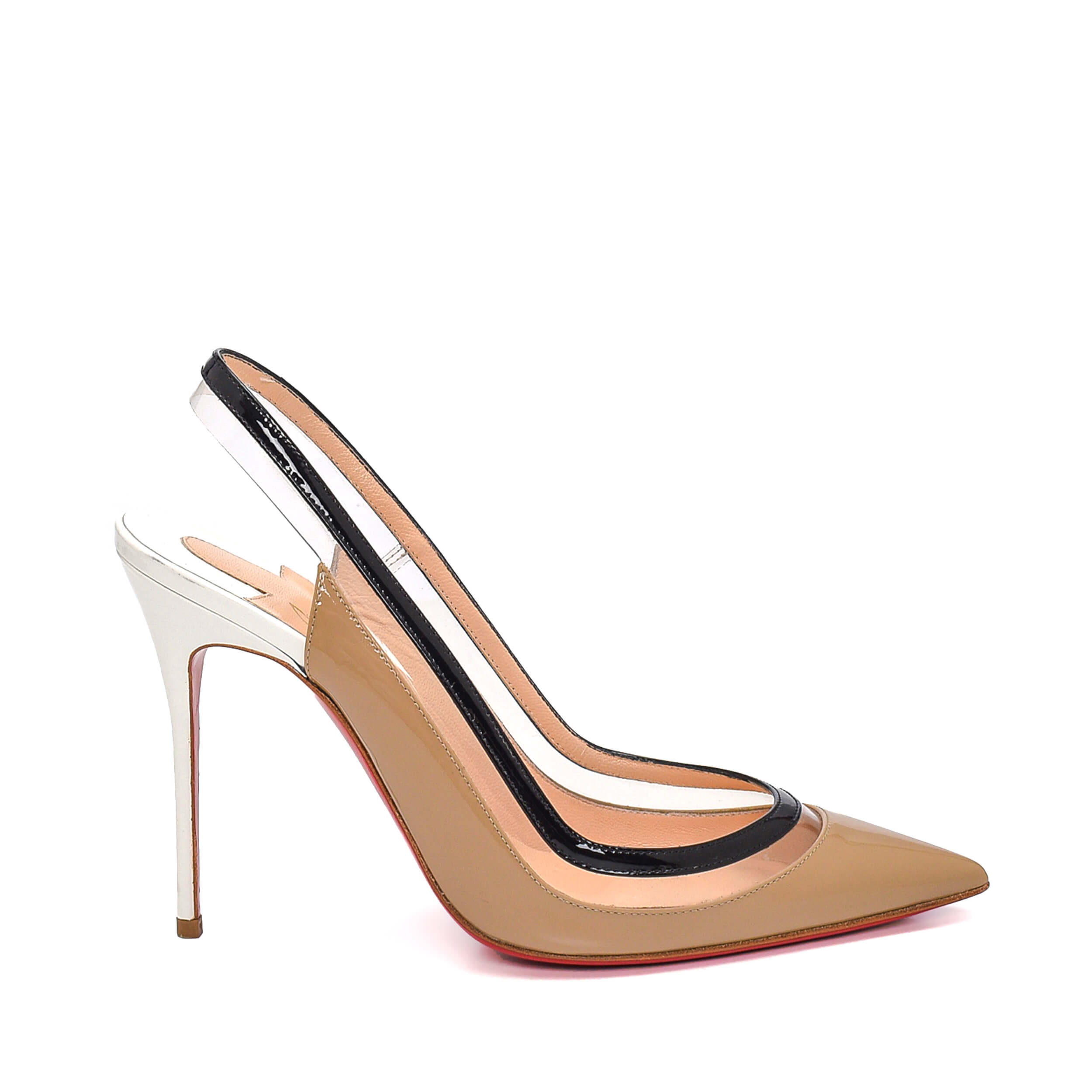 Christian Louboutin - Black&Beige Leather Pump